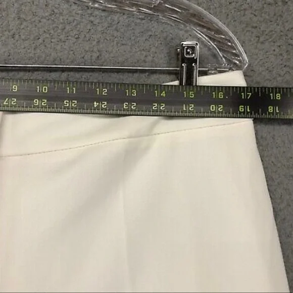 Liz Claiborne Womens Dress Pants Size 12/14? Ivory Straight Leg Hi-Rise Career - Picture 7 of 9